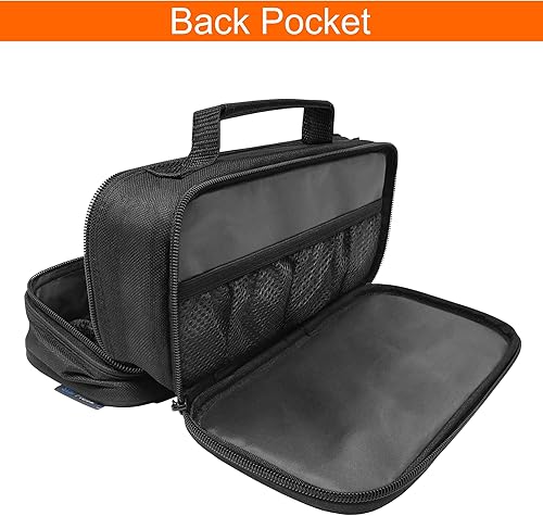 Miniatura 5 de Pequeño organizador de botellas de píldoras para viajes, bolsa de medicamentos, portador para medicamentos recetados - negro