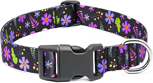 Miniatura 7 de Collar de perro rosa de margarita, lindos collares para perros con lazo de flores para perros pequeños, medianos y grandes, opciones de colores