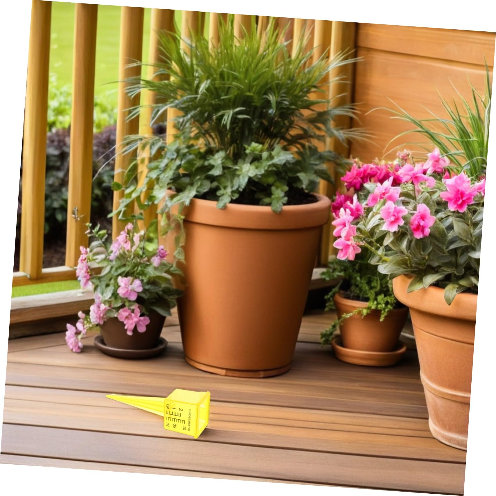 ifundom Pluviometro da Giardino in Plastico per Misurazione Precisa della Pioggia Esterna, per Prati e Terrazze