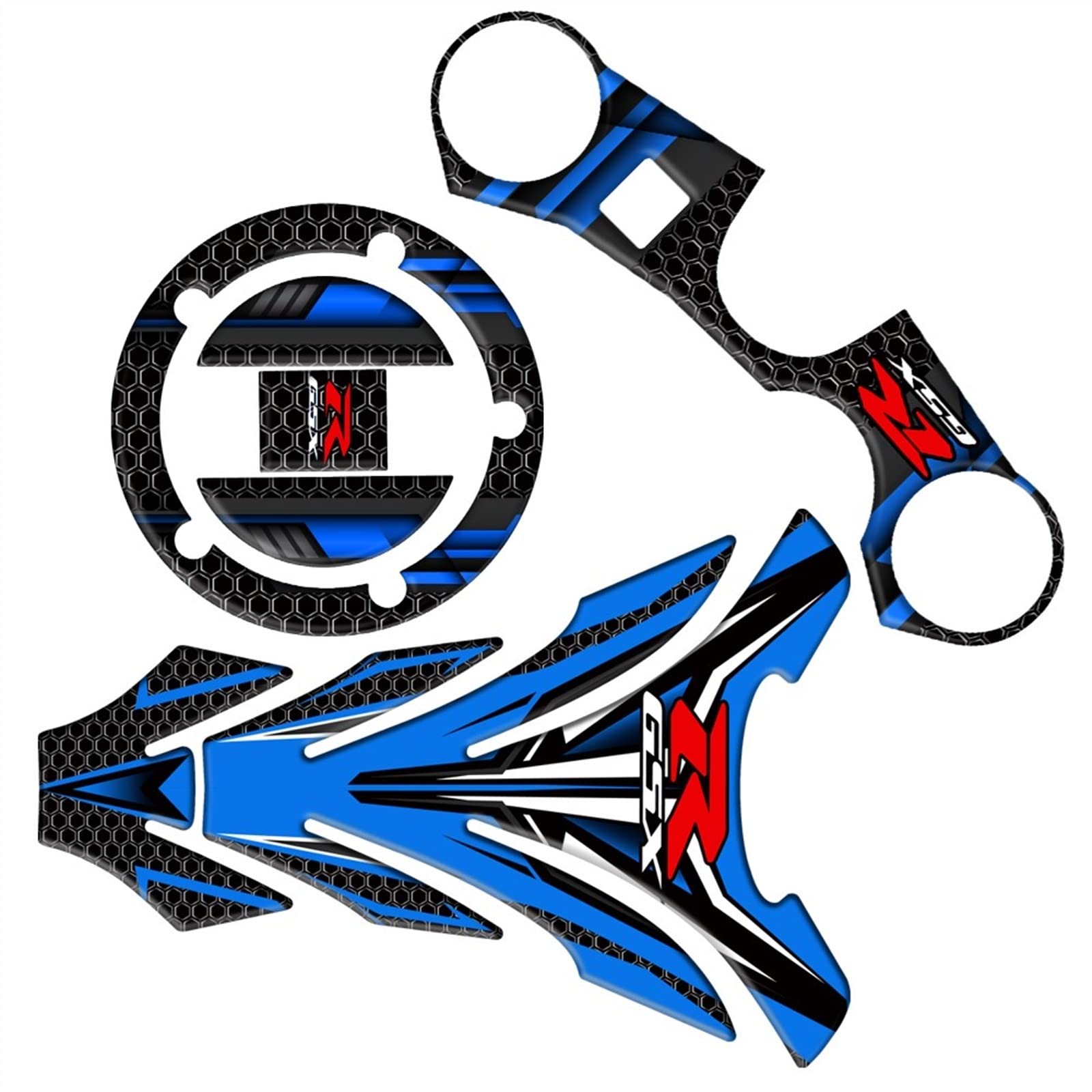 Bouchon de réservoir et sticker té de fourche pour Suzuki GSXR 750 600 1000 K6 K7 K8