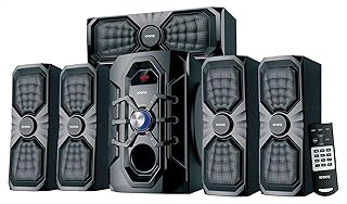 مسرح منزلي ايكونز S3 بقدرة 10000 واط PMPO، مضخم صوت مع خمسة سماعات فرعية، بلوتوث، كاركي، تشغيل USB وSD، جهاز تحكم عن بعد