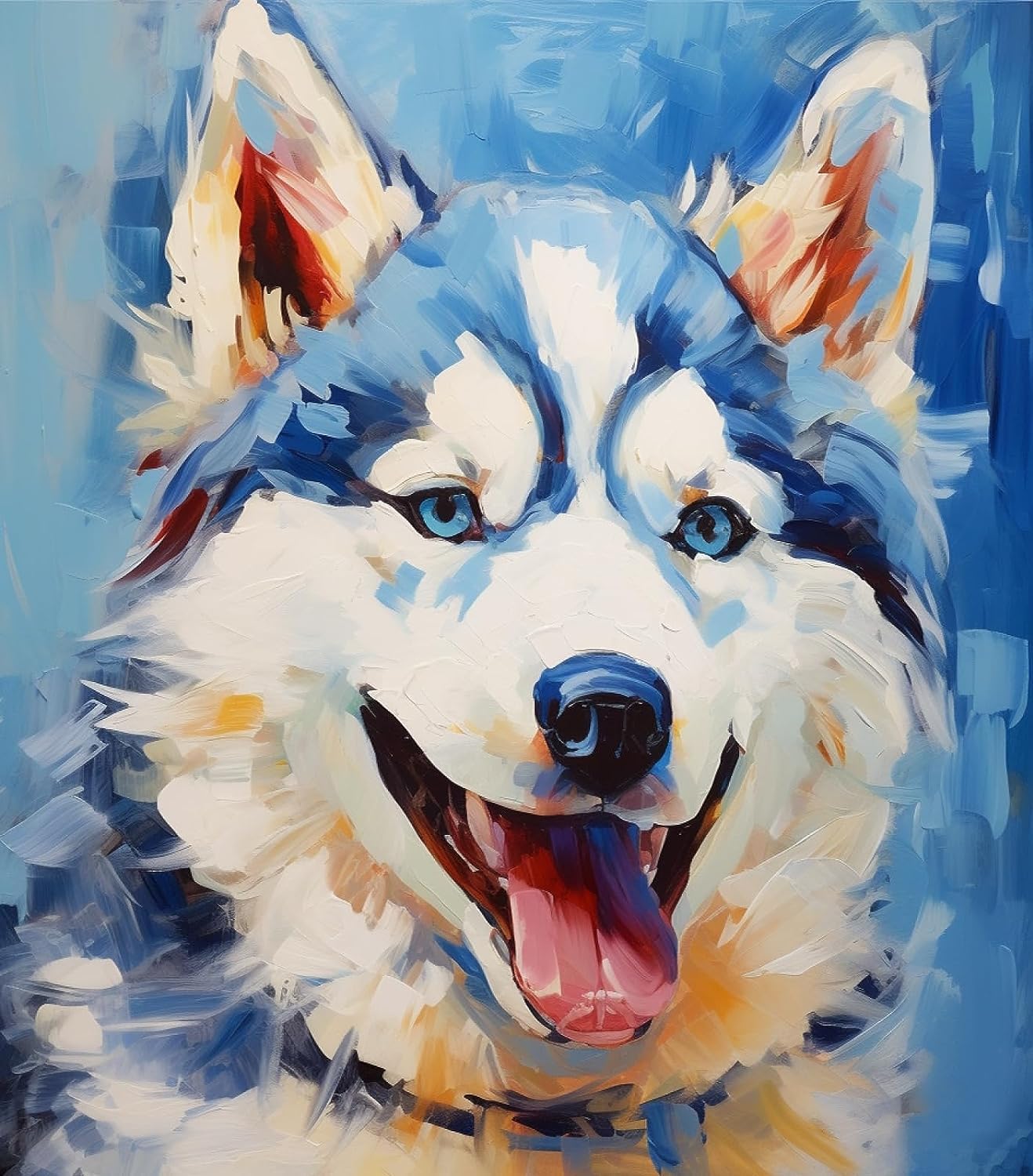 Amazon.com: ZMHZMY Adults' Paint by Number Kits,Husky Dog,Paint by