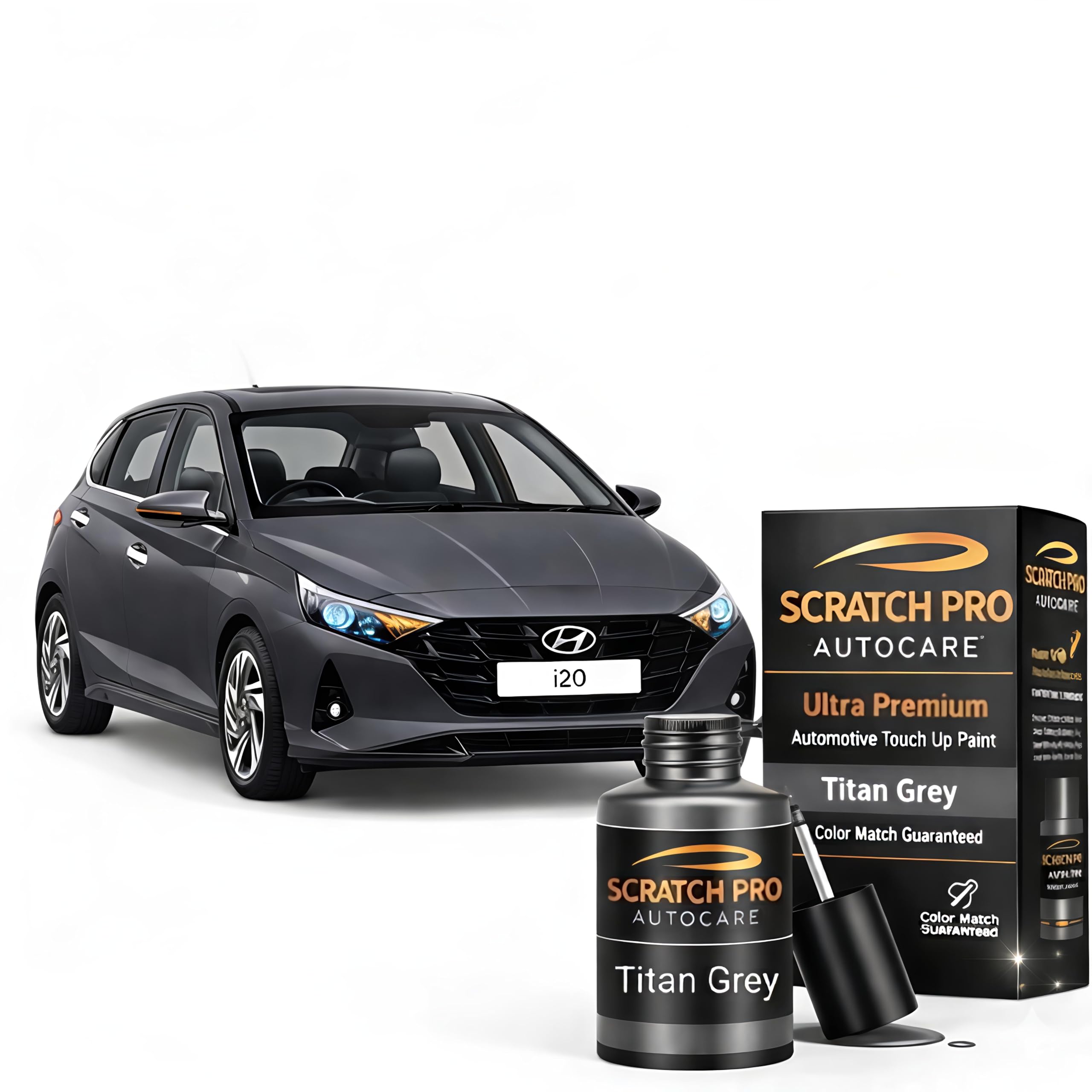 HYUNDAI I20 COLORS| 2K Paint Technology | Exact Color Match | Car Scratch Repair Paint | Automotive Touch Up Paint | Quick Dry | 12ml (Titan Grey (R4G))-image-37