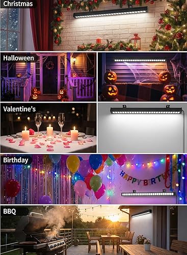 Miniatura 10 de Luces LED de arandela de pared mejoradas con gran angular de 10 x 60°, luz de pared de 36 W 5000 K, IP65 impermeable para interiores y exteriores,