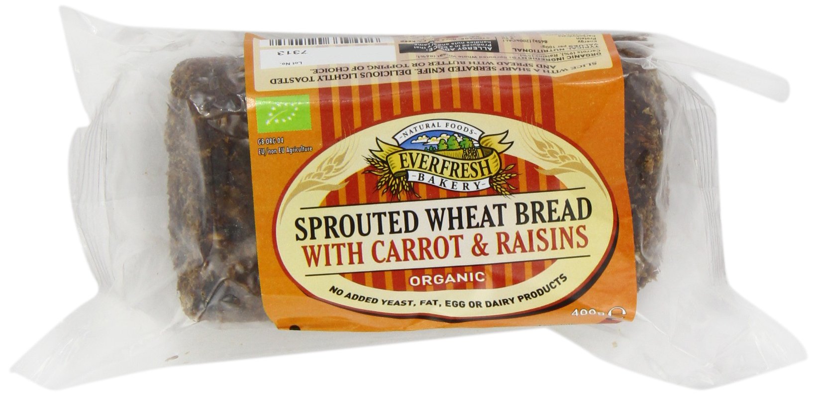 Sprouted Organic Wheat Carrot and Raisin 400 g (Pack of 4)