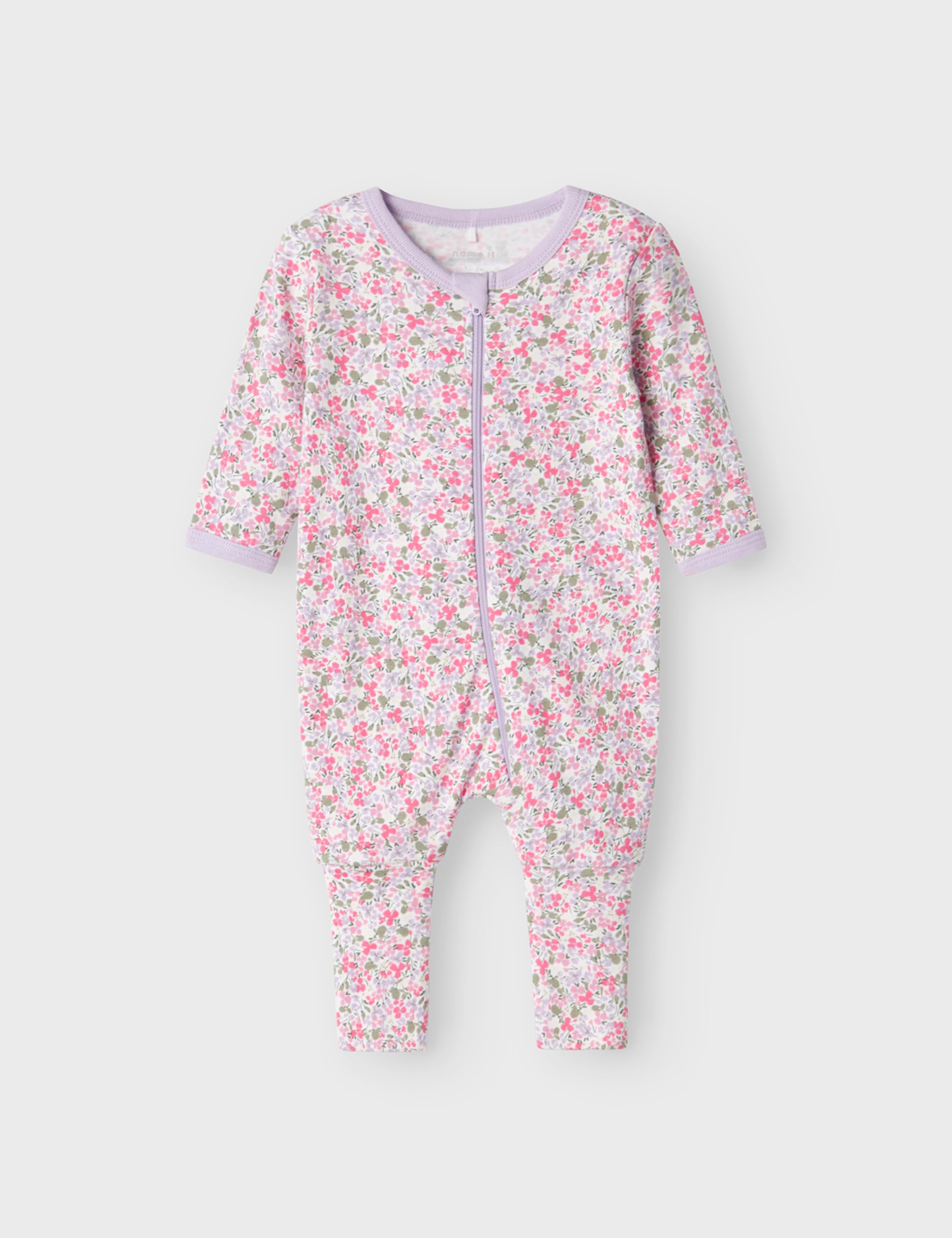 Name IT Nbfnightsuit 2p Zip FF Petit Flower Noos Calcio Bimba 0-24 (Pacco da 2)