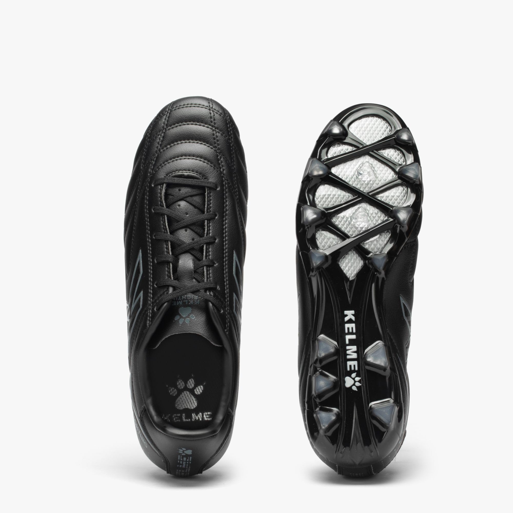 KELME Crampons de football AG pour homme - Chaussures de football respirantes avec support de cheville, noir, 41 EU