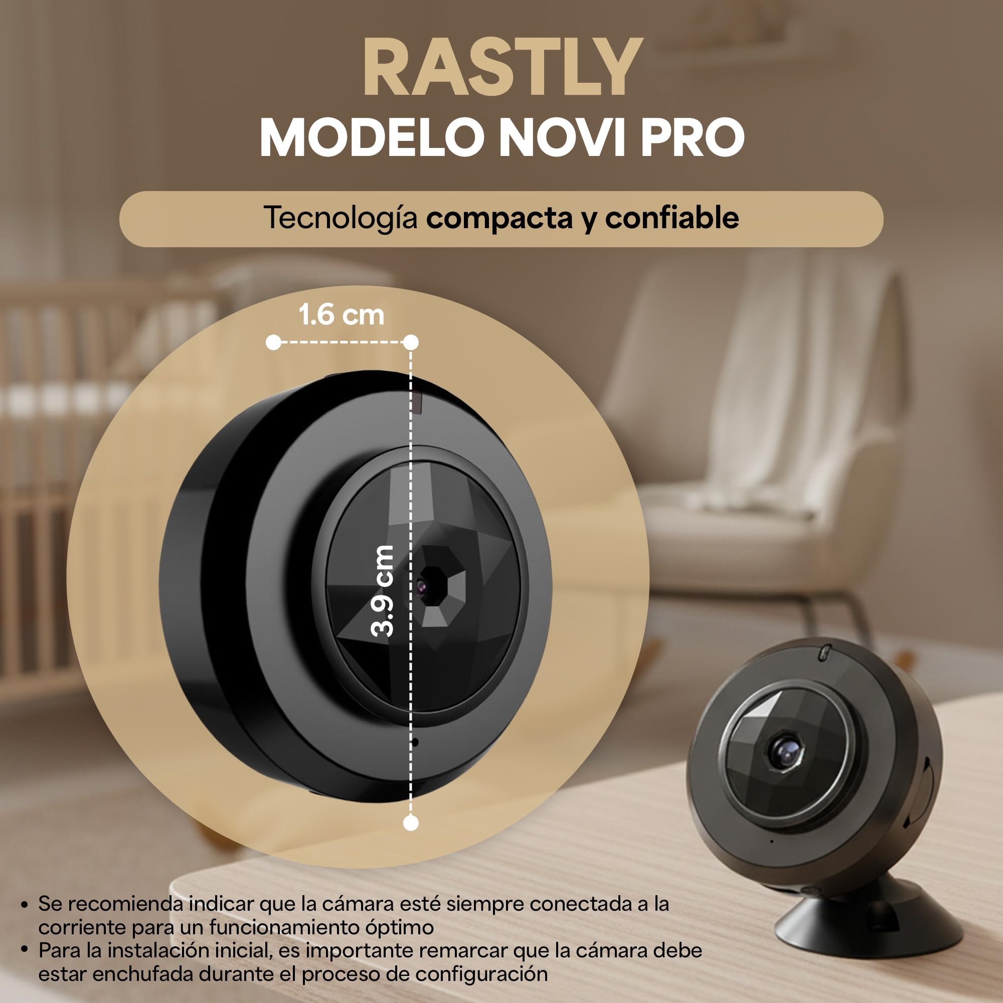 Cámara Espía Mini + Micro SD 32GB WiFi Full HD 1080P con Visión Nocturna Infrarroja – Grabación en Bucle, Detección de Movimiento, Batería Recargable, Imán Incorporado