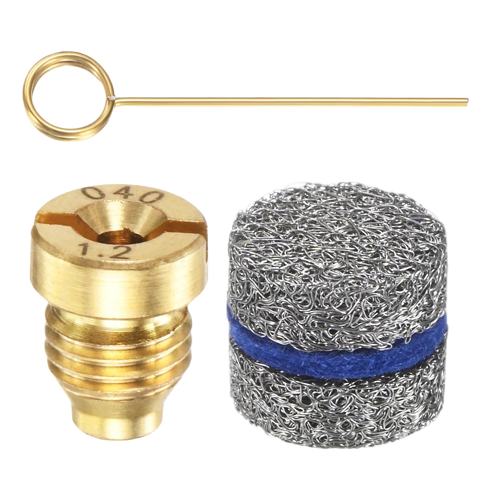 M METERXITY 1-Set 1.2mm Orifice 3 Layer Foam Cannon Nozzle and Foam Maker Meshes Kit with Cleaning Needle, Copper Replacement Thread Nozzle Tips and Mesh Filter for Cleaning Vehicles