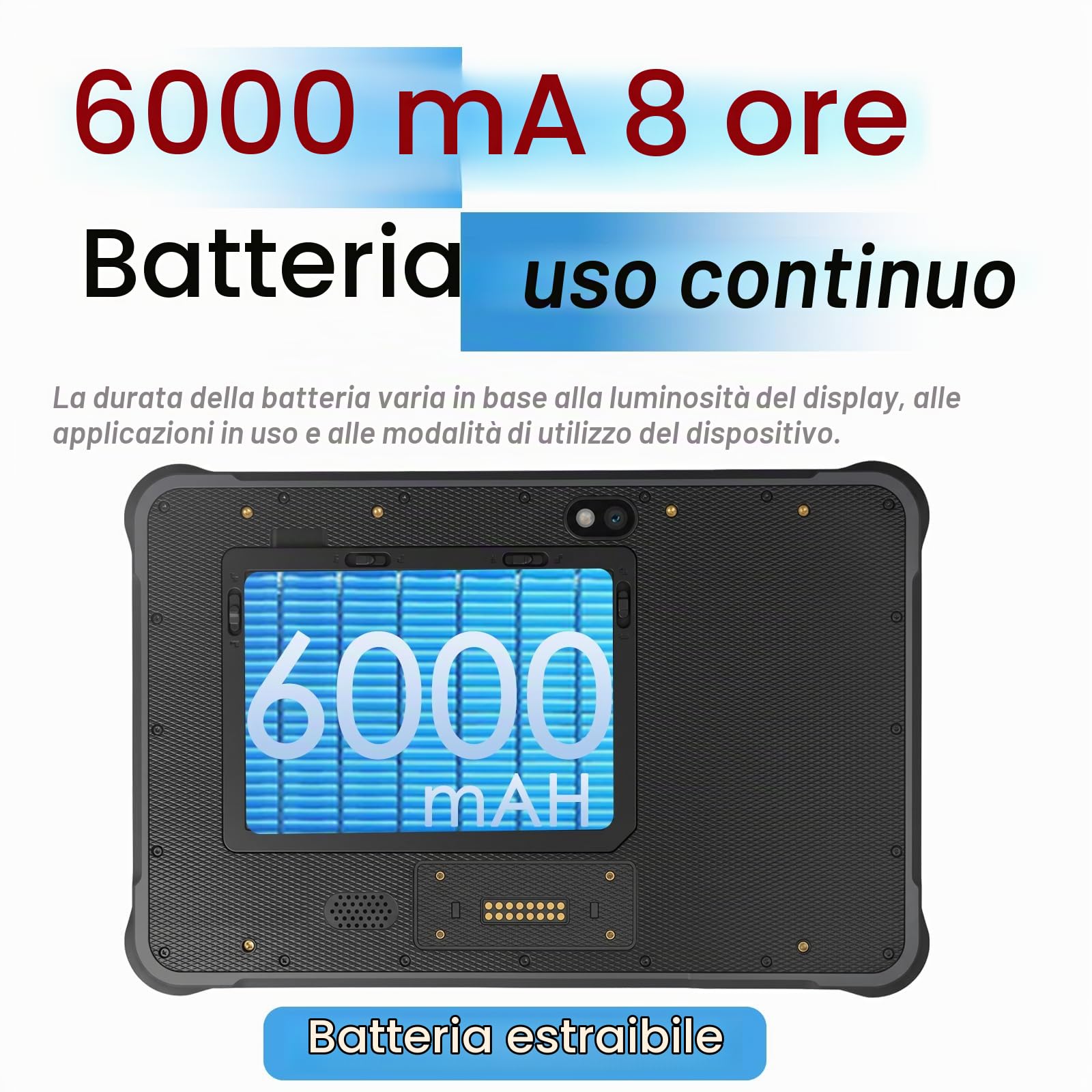 Kayoote ST11 Pro Win 11 Pro Rugged Tablet, 10.1" Celeron N5100, IP65 Waterproof, 8 GB RAM 256 GB ROM Inventory PDA, NFC Reader, 4G, WiFi, 6000 mAh Pad