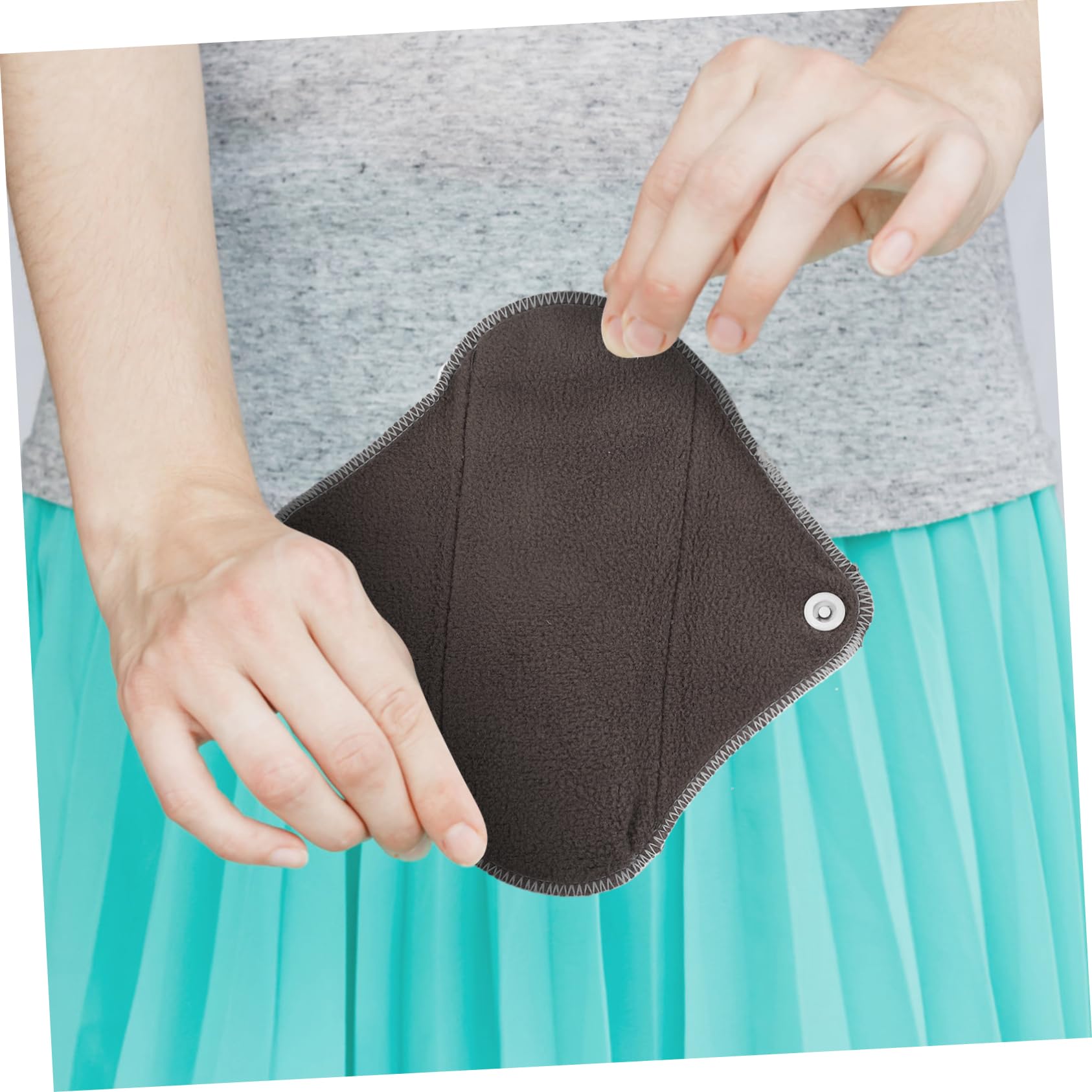 FOMIYES 3 Juegos De Compresas Menstruales Reutilizables Lavables Para Mujer De Tela Transpirable Seguras Para Viajes De Uso Diario Con Botones A Presión Para Evitar Fugas 6 Unidades X 3