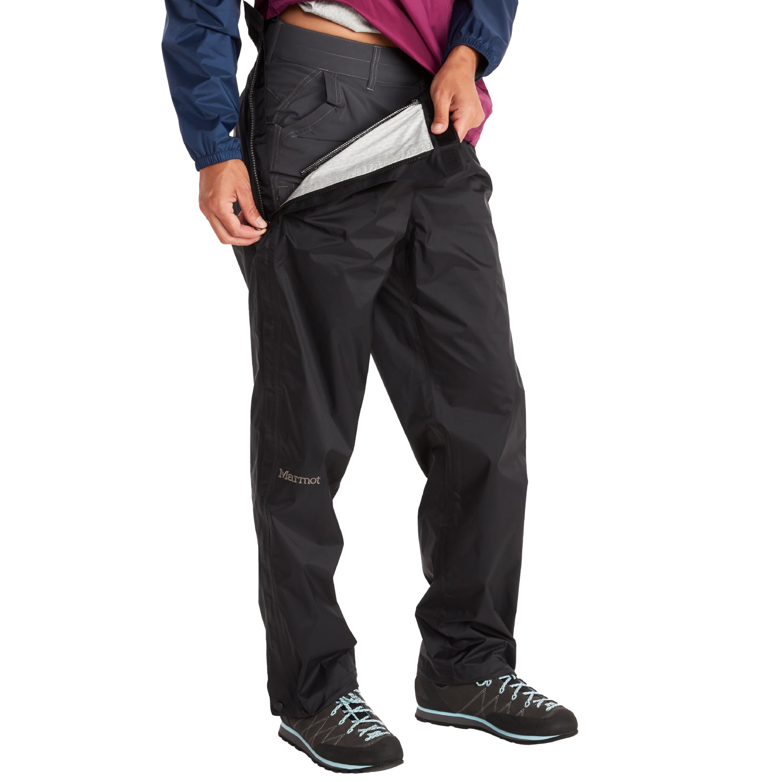 Marmot Damen wasserdichte Regenhose, Winddichte Wanderhose, atmungsaktive Regenkleidung zum Wandern und Trekking Wm's Precip Eco Full Zip Pant