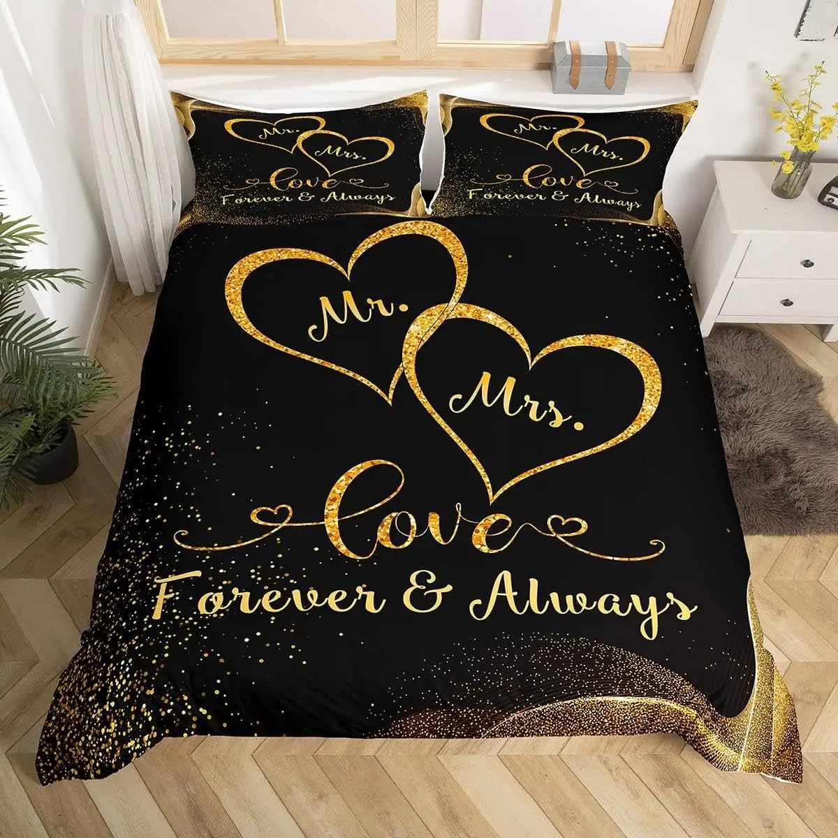 Housse de couette avec fermeture éclair pratique pour un enfilage simple et rapide