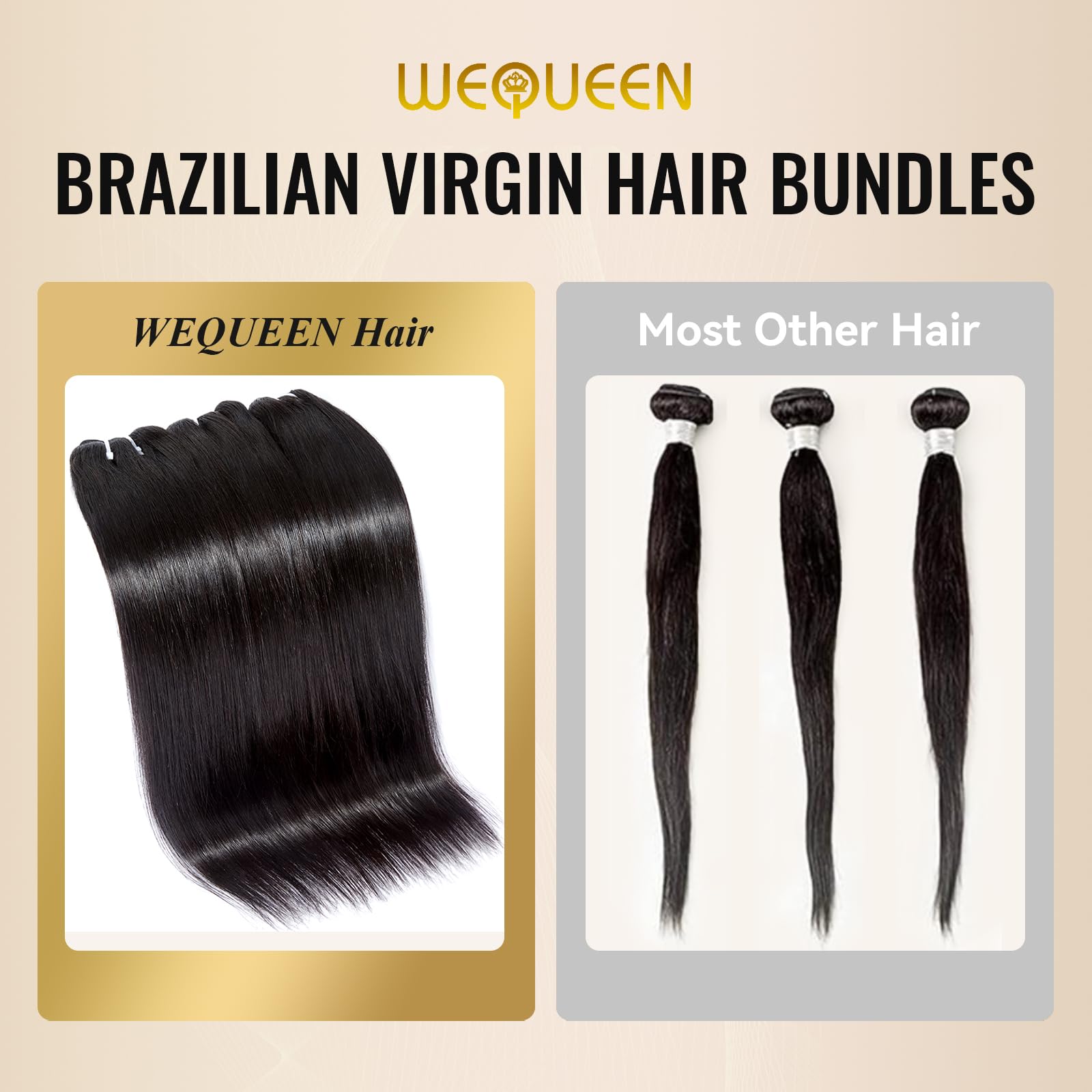 Virgin Hair 16in Amazon.com : 12A Human Hair Bundles 16 16 16 16 Inch Body  main image 4