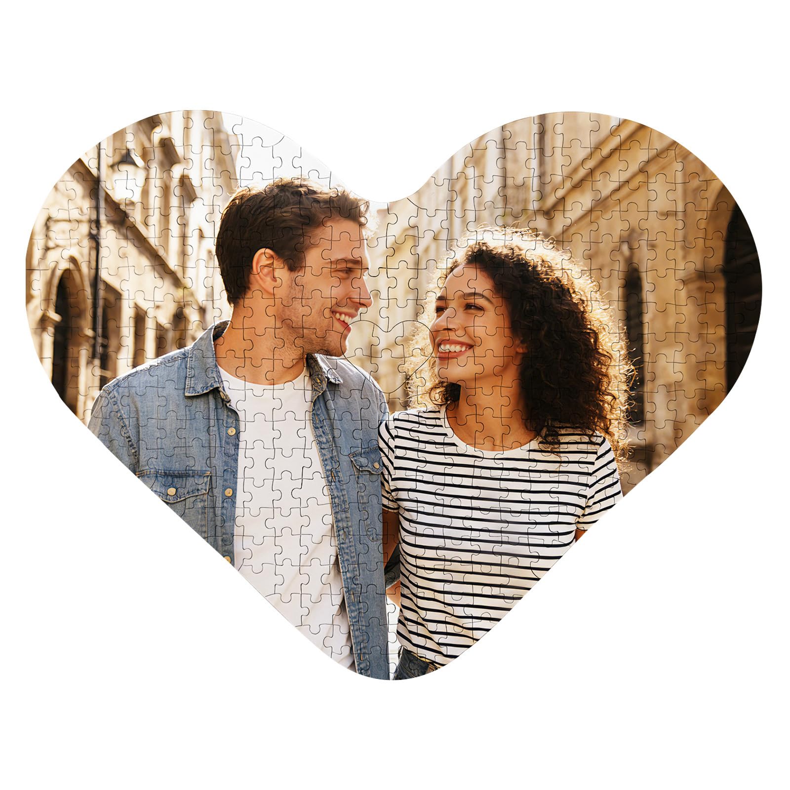 Personalised Jigsaw Puzzles for Adults & Kids,Heart Shaped Custom Wooden Picture Puzzle,Pet Portrait,Landscape Image Ideas Gifts for Family,Friend,Birthday,Valentine's Day(344 PCS)