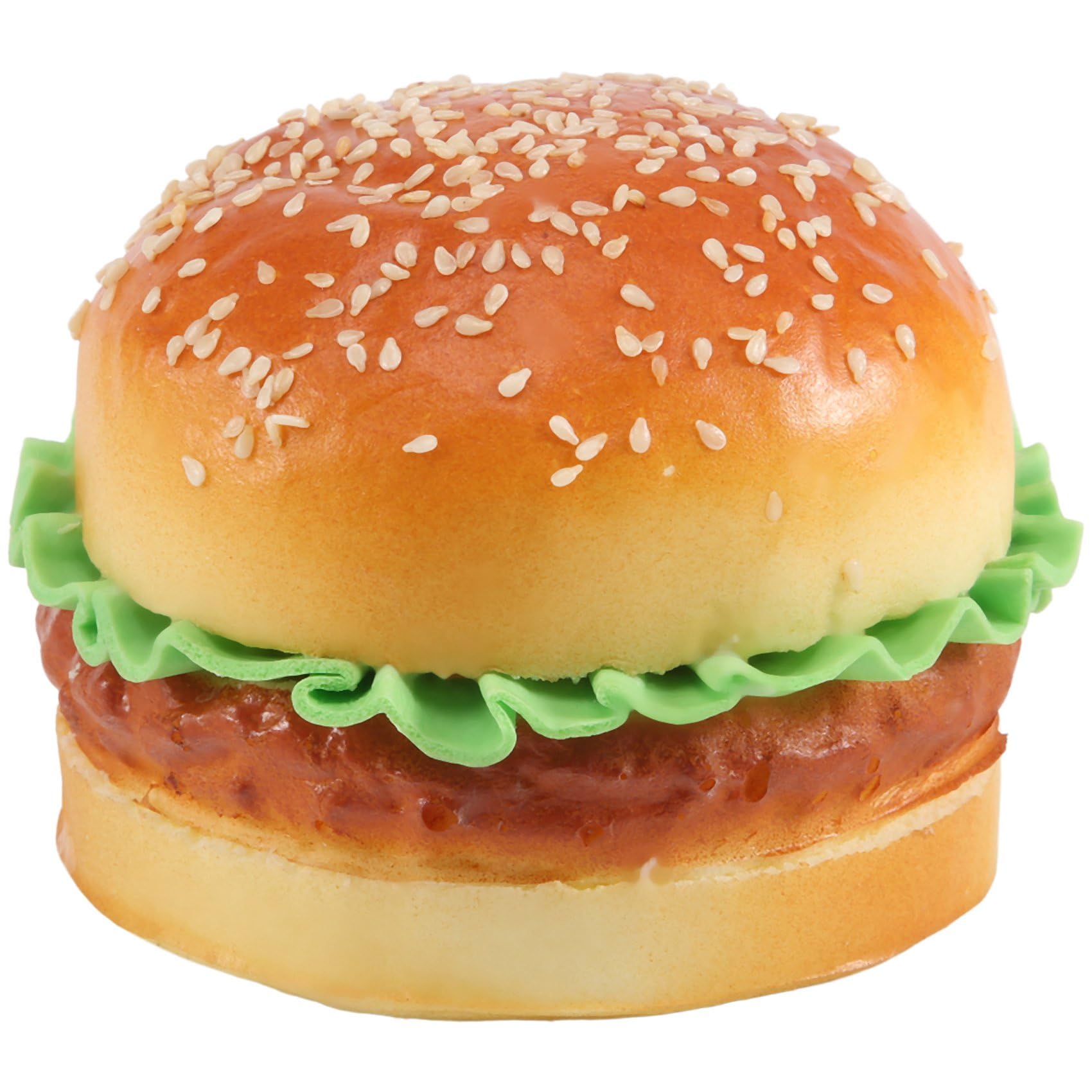 CTRLZS 1pc Realistic Hamburger Lifelike Simulation Fake hamburger Bakery Display Kids Food Bread Toy Home Decoration Photography props Not inclue the Plate