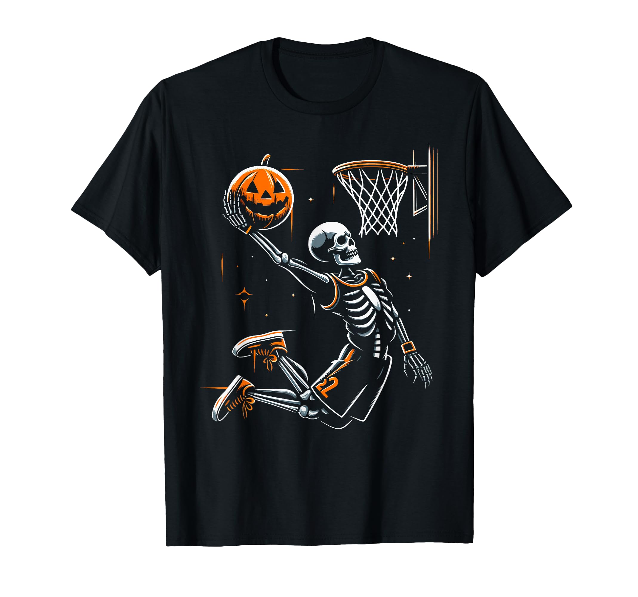 Basketball Skeleton Halloween Men BoysSkeleton Basketball Player Men Boys Scary For Halloween T-Shirt