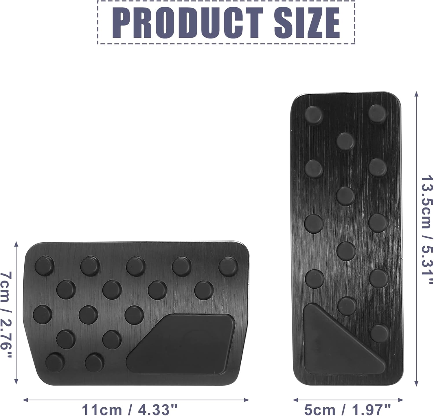 X AUTOHAUX 1 Set Brake Pedal Pad Gas Accelerator Pedal Cover for Jeep Grand Cherokee for Dodge Durango 2011-2021 Black