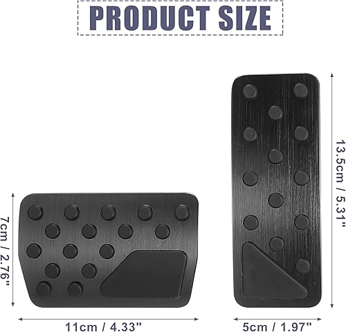 Miniatura 4 de X AUTOHAUX 1 juego de pastillas de pedal de freno de acelerador de gas para Jeep Grand Cherokee para Dodge Durango 2011-2021 negro