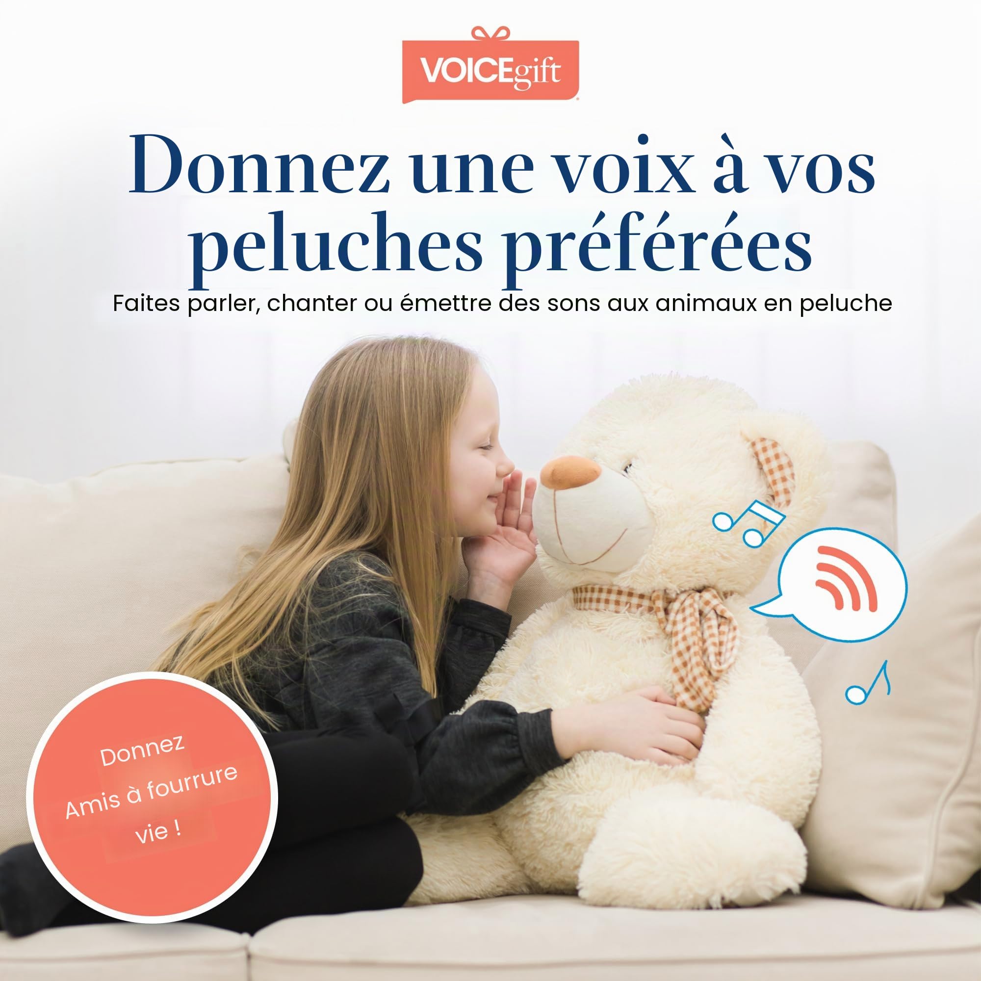 VoiceGift Enregistreur Vocal Multi-Messages 60 Secondes (Blanc | 2 Paquet)