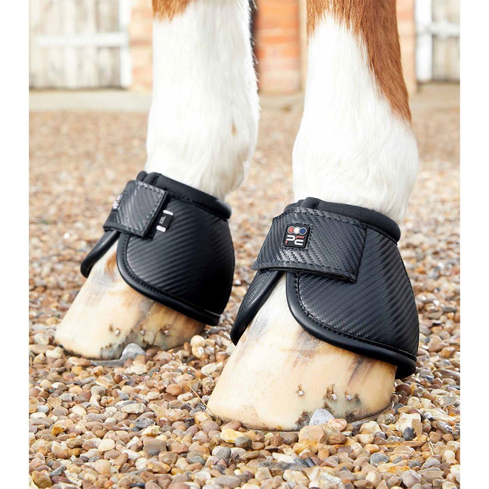 Premier Equine Hufglocken Carbon Tech Kevlar No-Turn Over Reach Boots Black M