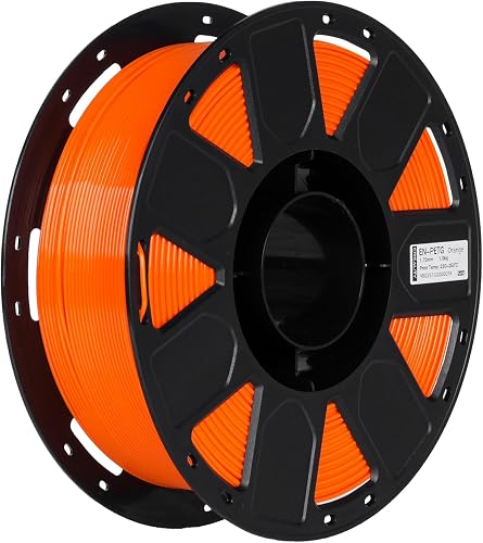 Creality Filamento PETG de 1,75 mm, para impresora 3D Ender, filamento PETG, alta precisión, alta tenacidad, inodoro, resistente a la humedad, 1 kg, color naranja