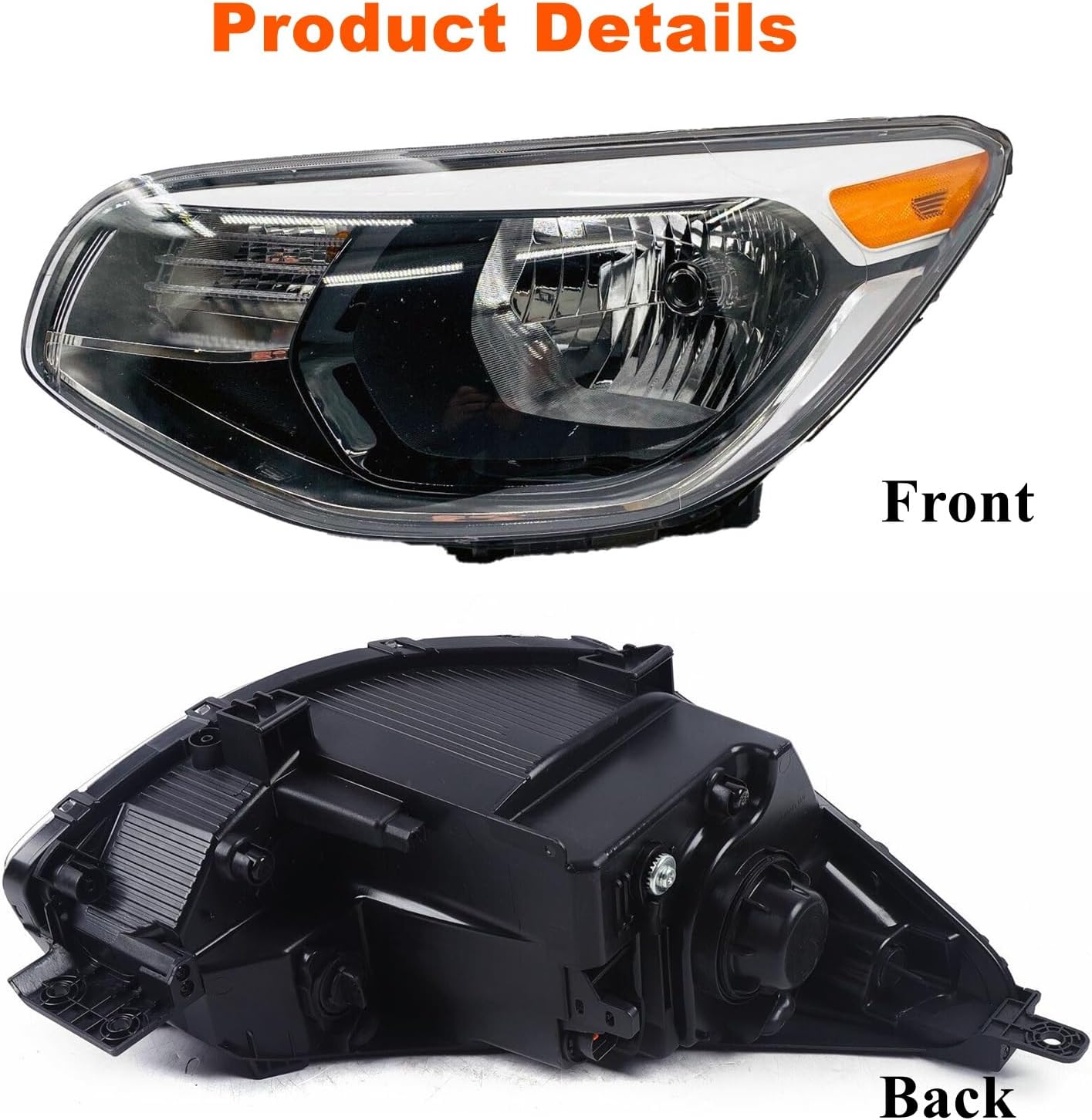Left Driver Side Halogen Headlight Assembly For Kia Soul 2014-2019 KI2502167 92101-B2270 Not Come with Bulbs