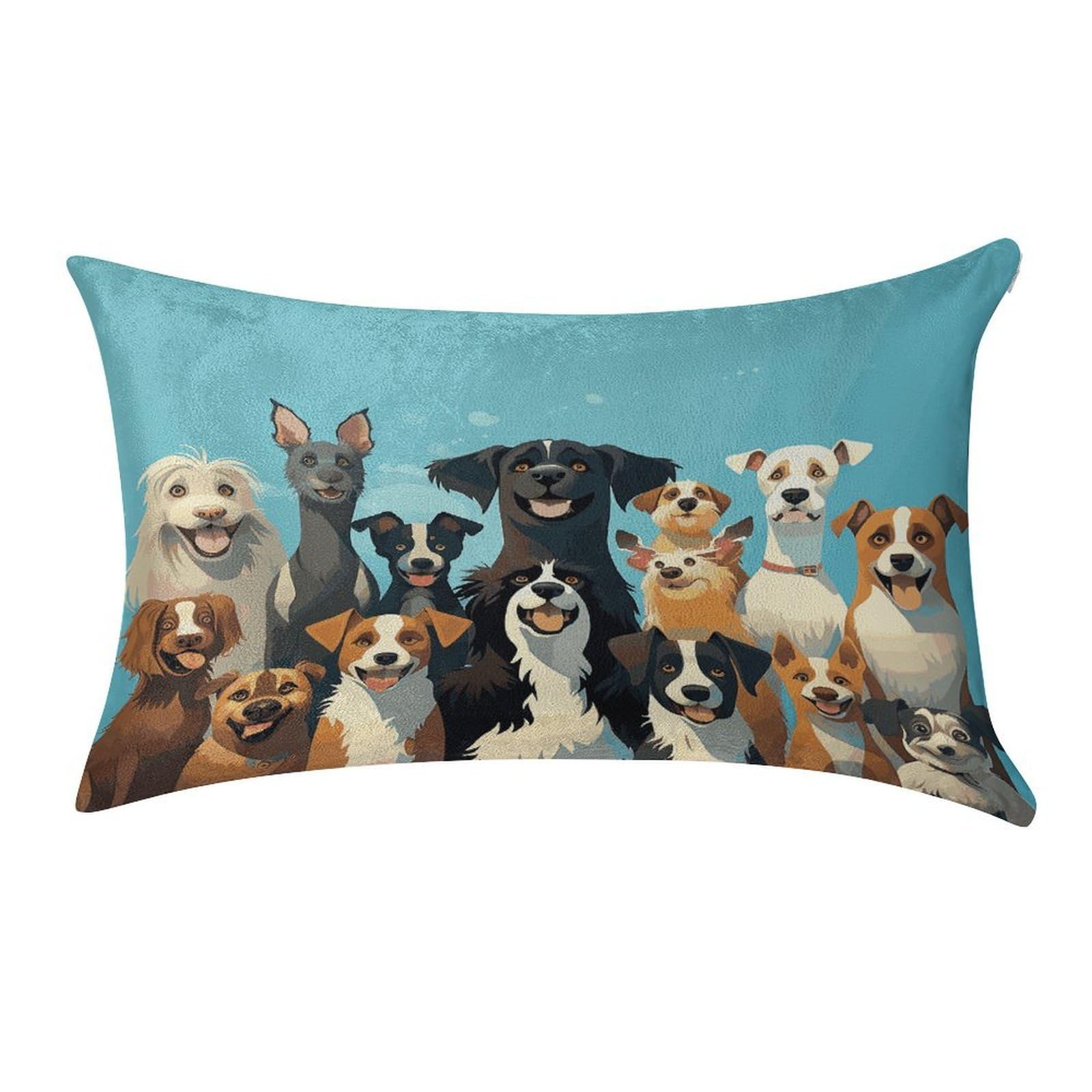 Btcowzrv Style Group Of Dogs Pillow Cover Pillow Case Pillowcase