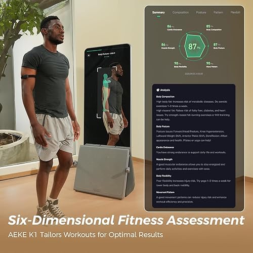 Miniatura 2 de AEKE Smart Home Gym System- Fitness Mirror K1: AI-Powered All-in-One Fitness Machine for Full-Body Strength Training and Personalized Workout