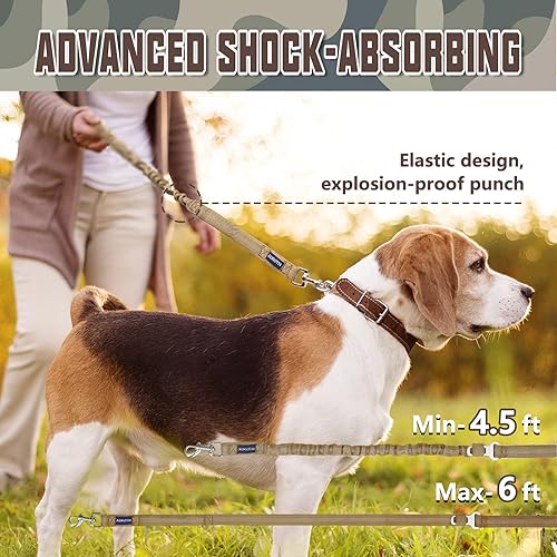 Miniatura 4 de Auroth Arnés táctico para perro con correa resistente de 6 pies y collar reflectante para perros medianos y grandes