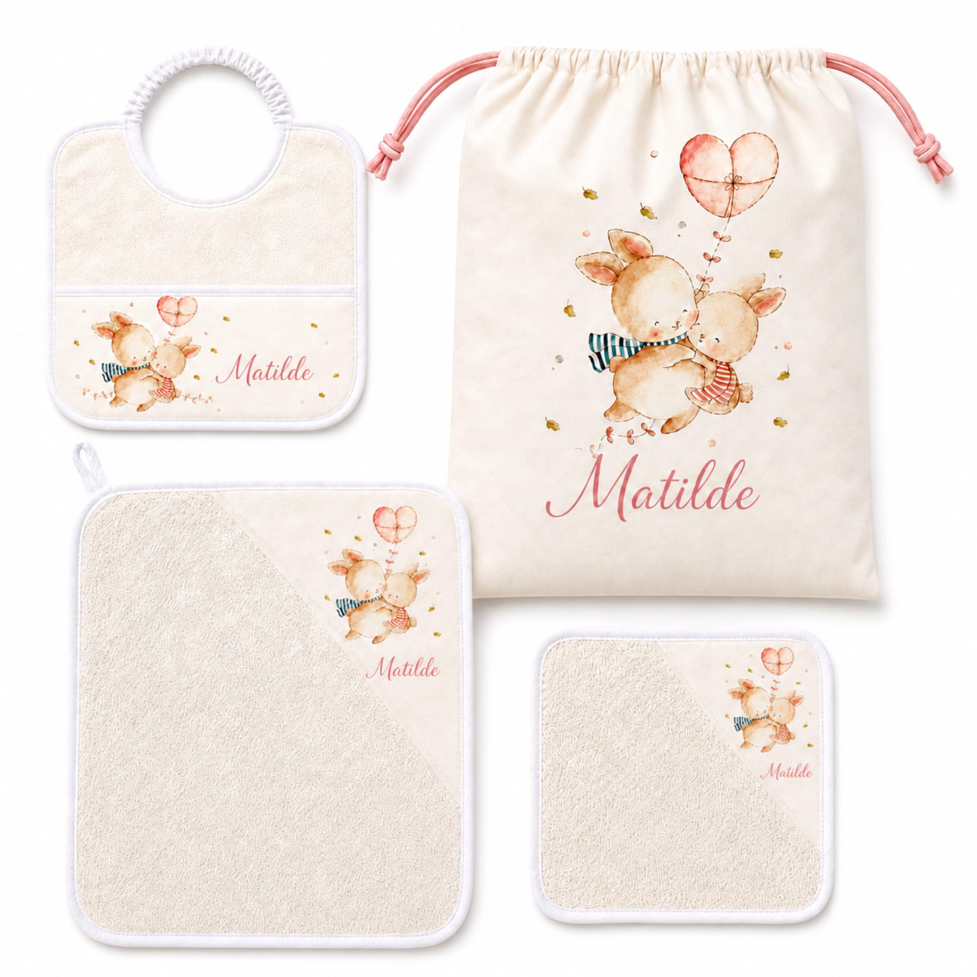 Kit Asilo Nido e Materna Personalizzato con Nome – Set 3 o 4 Pezzi