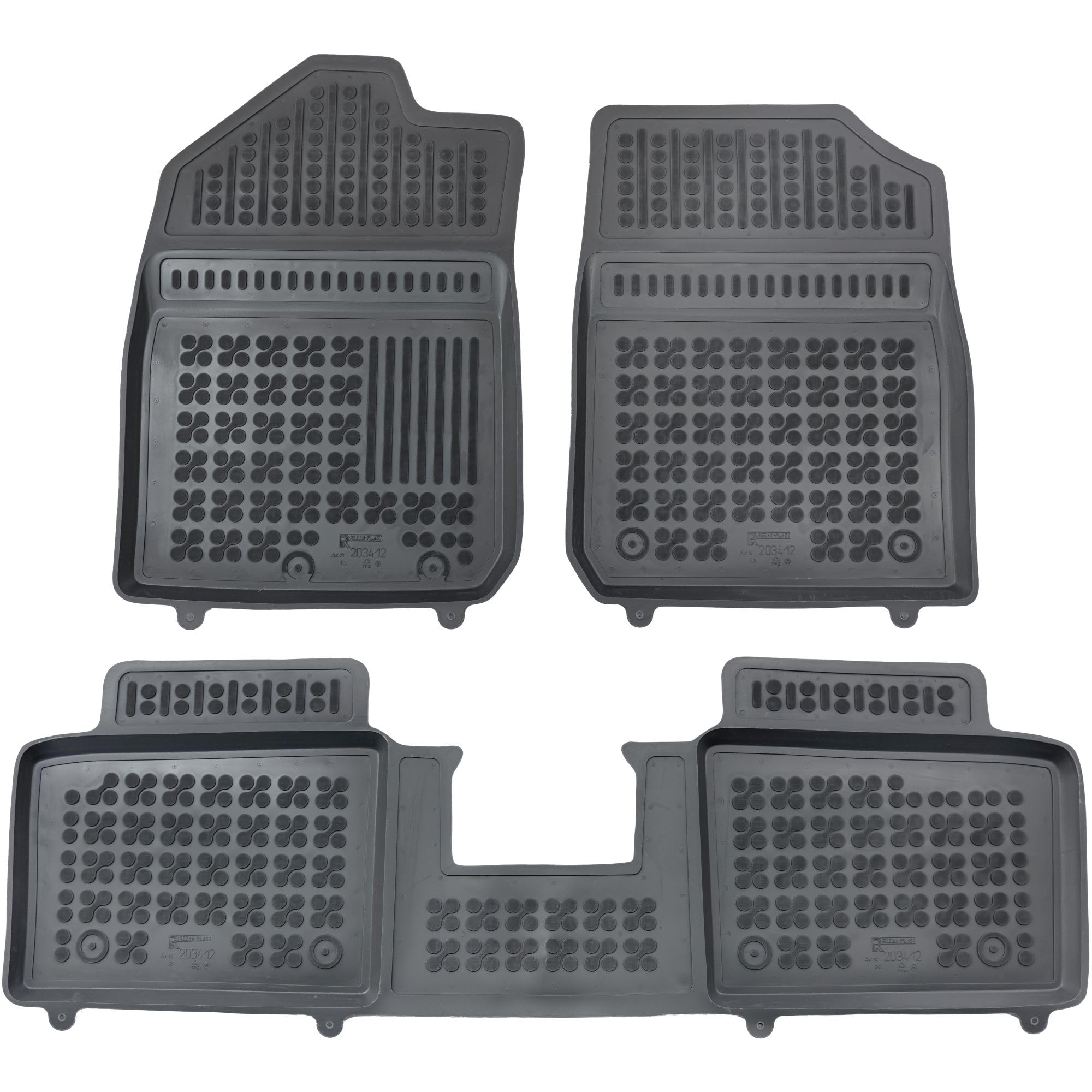 Tappetini In Gomma Per Dacia Spring (dal 2021) – Set Antiscivolo 4 Stagioni, Con Bordi Alti 3 Cm, Facili Da Pulire - 2