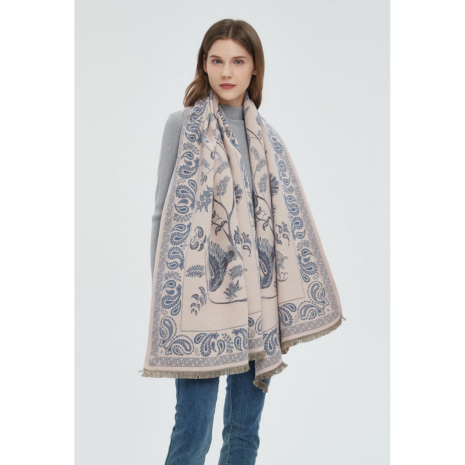 Foulard Donna Scialle Morbido Scaldacollo Caldo Alla Moda Autunno E Inverno Due In Uno