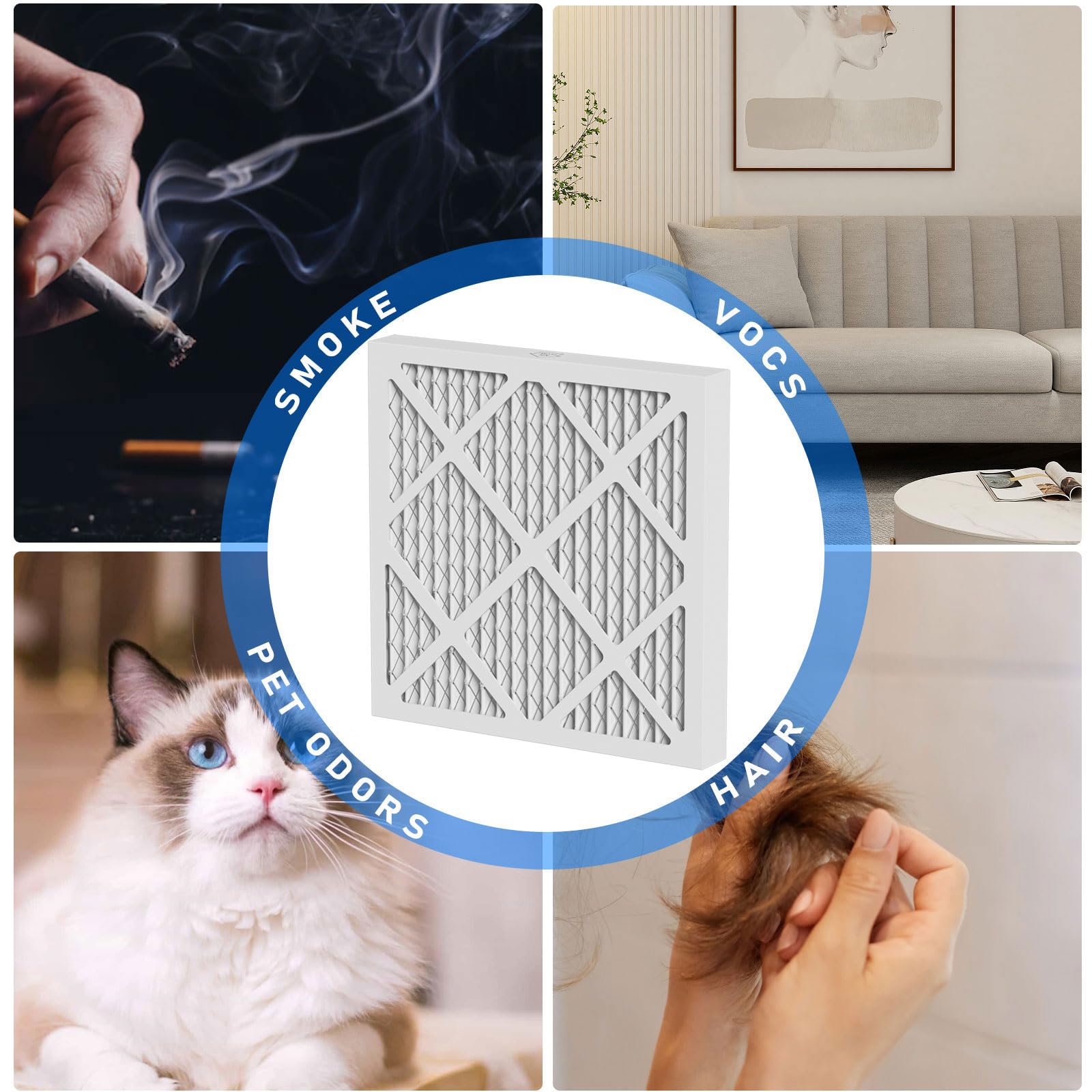 HEPA 550 Air Pre-Filter - Juego de repuesto MERV-13 compatible con Mounto AF500, Drieaz HEPA 500, BlueDri AS550 Air Scrubber, 40.6 cm de largo x 40.6 cm de ancho x 1.9 cm de alto, paquete de 5