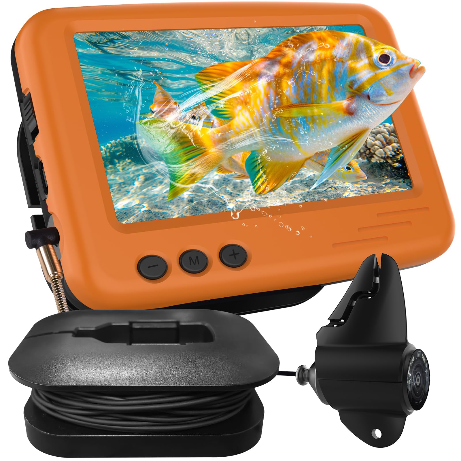 Unterwasser-Angelkamera, 4,3 Zoll LCD, Infrarot-Nachtsicht, Weitwinkel IP68 wasserdichte tragbare Fischkamera für Eis-, See-, Boots- und Kajakangeln