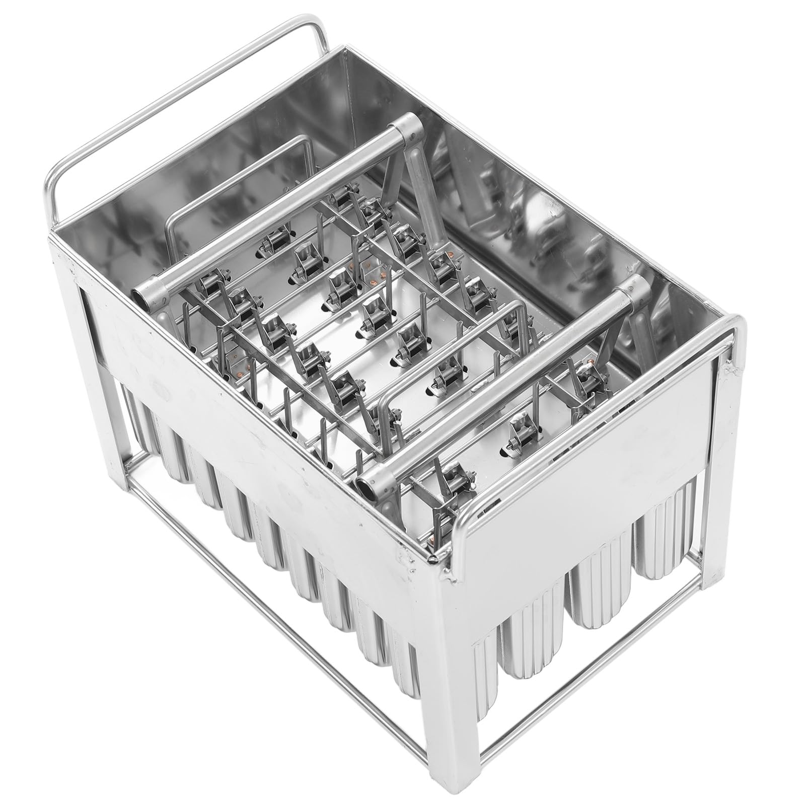 Molde para Helado de Acero Inoxidable, 40 Piezas de Metal Reutilizable para Hacer Golosinas Congeladas, Diseño Fácil de Limpiar con Gran Capacidad para Fiestas de Verano