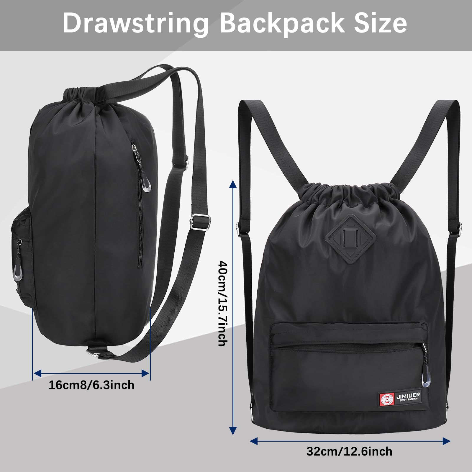 Pletpet Sport Rucksack Mit Kordelzug – Wasserdicht, Mit Schuhfach, 40x30 Cm, Für Fitness, Schwimmen & Reisen