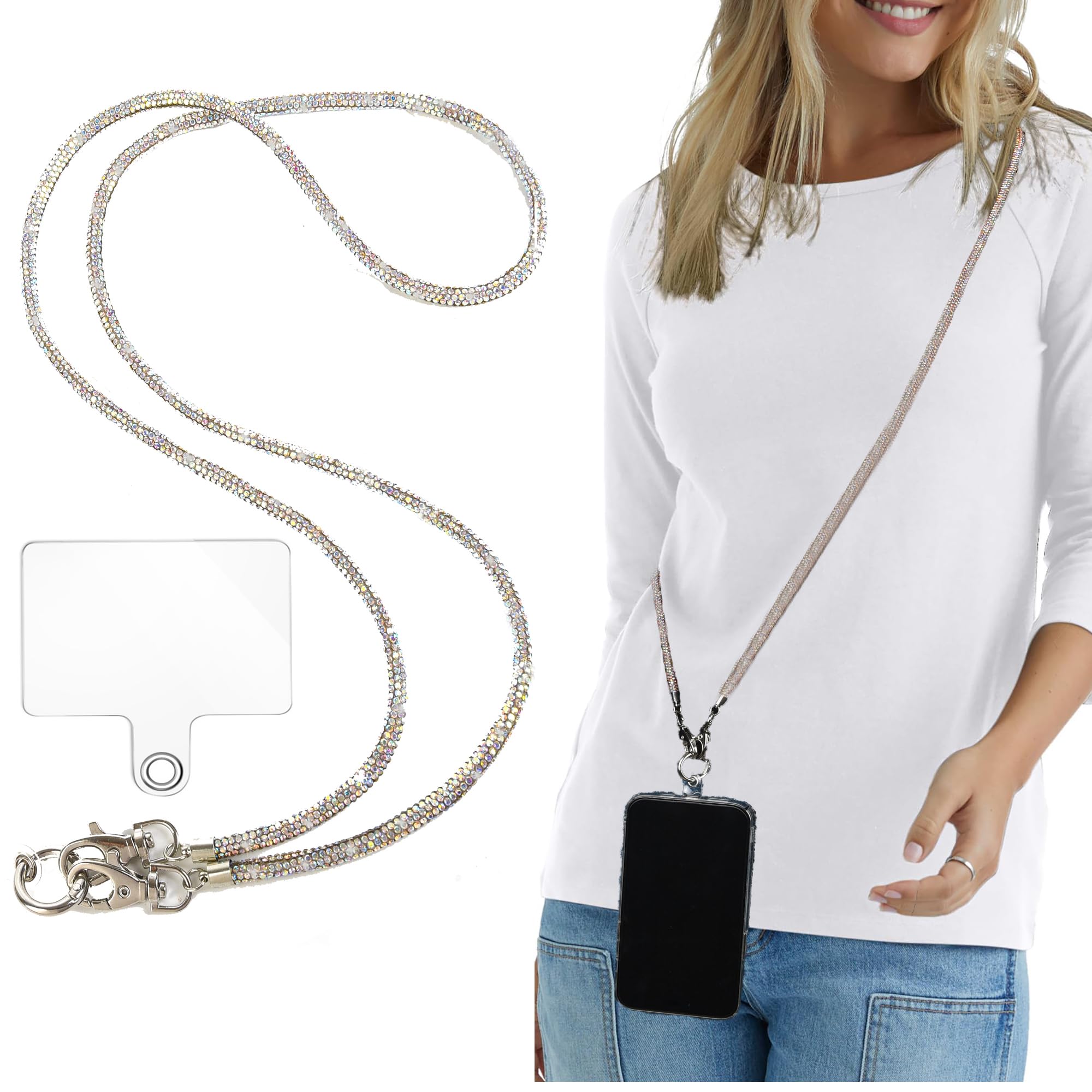 Bling Shoulder Strap Replacement Belt Phone Lanyard Crossbody Diamond Phone Bag Handbag Strap Lightweight