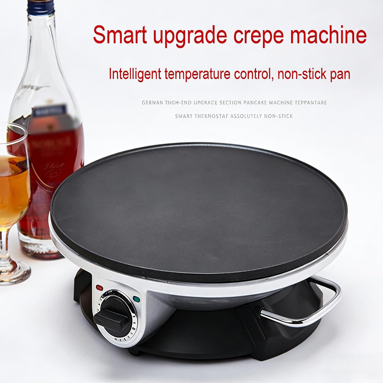 1200W Electric Roti Maker with Adjustable Temperature, Non-Stick Flatbread Machine for Roti, Tortilla, Pancakes, Wraps & Omelettes – Quick & Easy Cooking!