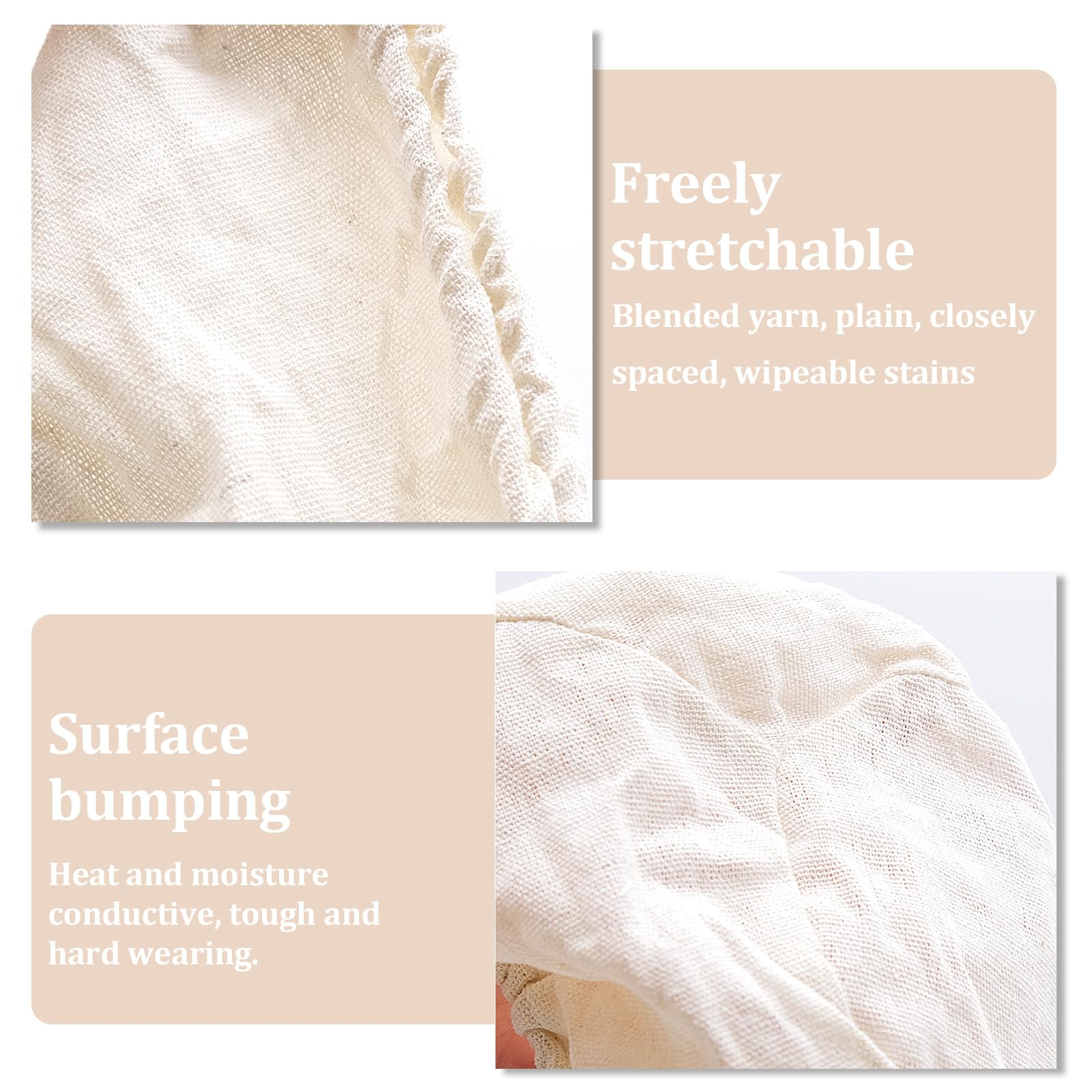 Foderine Per Cestini Pane In Cotone/Lino - 4 Pezzi Da 25cm, Per Lievitazione