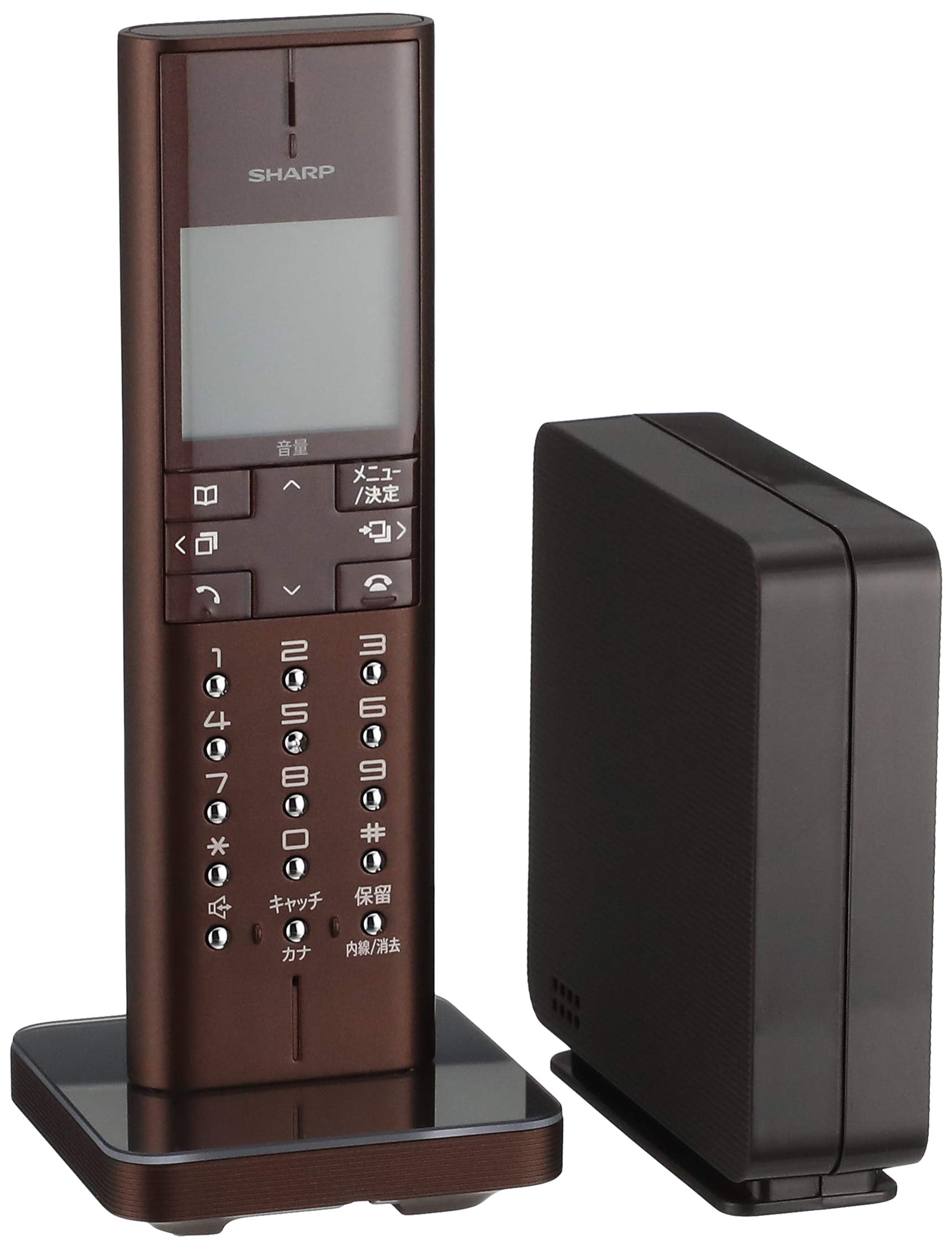 Amazon | シャープ 電話機 コードレス 迷惑電話機拒否機能 ブラウン系  