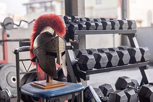 Miniatura 2 de Nagina International Casco medieval King Leonidas griego espartano romano Casco Spartan Legions Accesorios de disfraz de guerrero espartano para