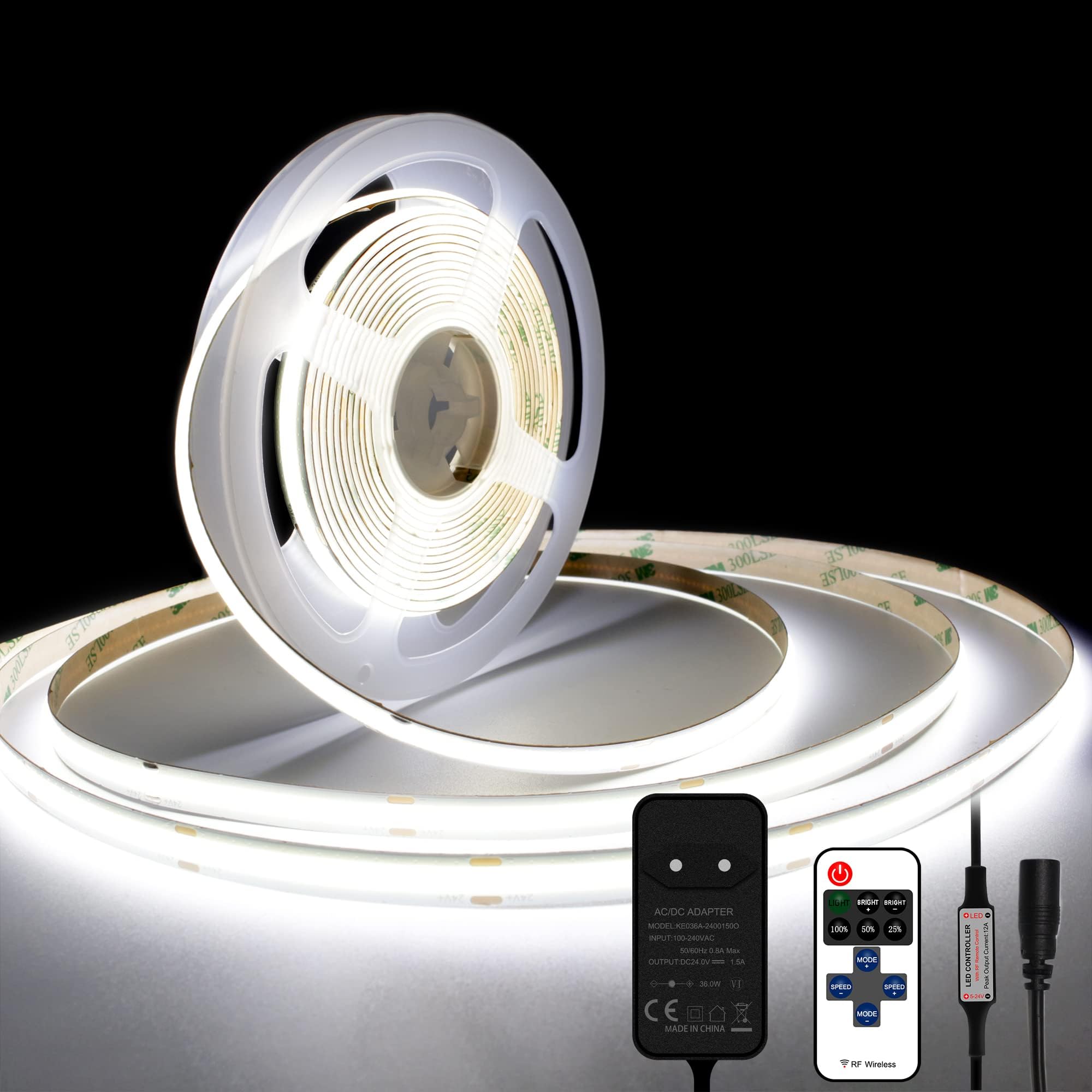 Produktbild von 15 Wifi Intelligente COB LED Streifen 2700K Warweiß,384LEDs/ DC12V