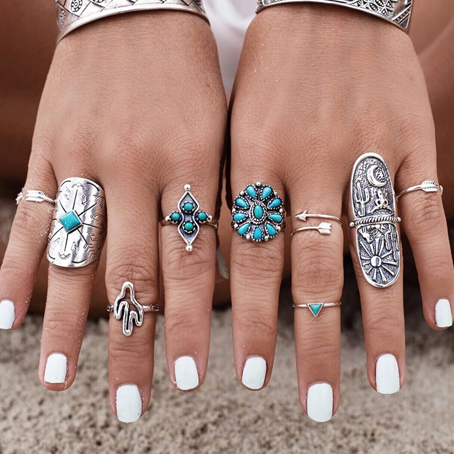 Harry and Henry Turquoise Ring Set Western Jewelry Liberia Ubuy