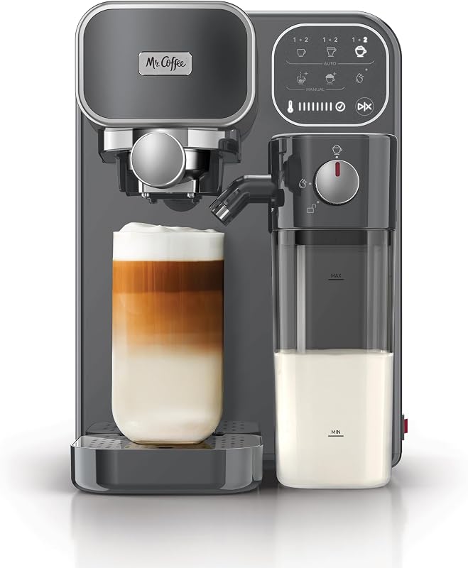 Prima Latte Luxe, Single/Double Shot Espresso, Cappuccino, Latte Machine with Optimized Frother and Convenient One-Touch Control Panel