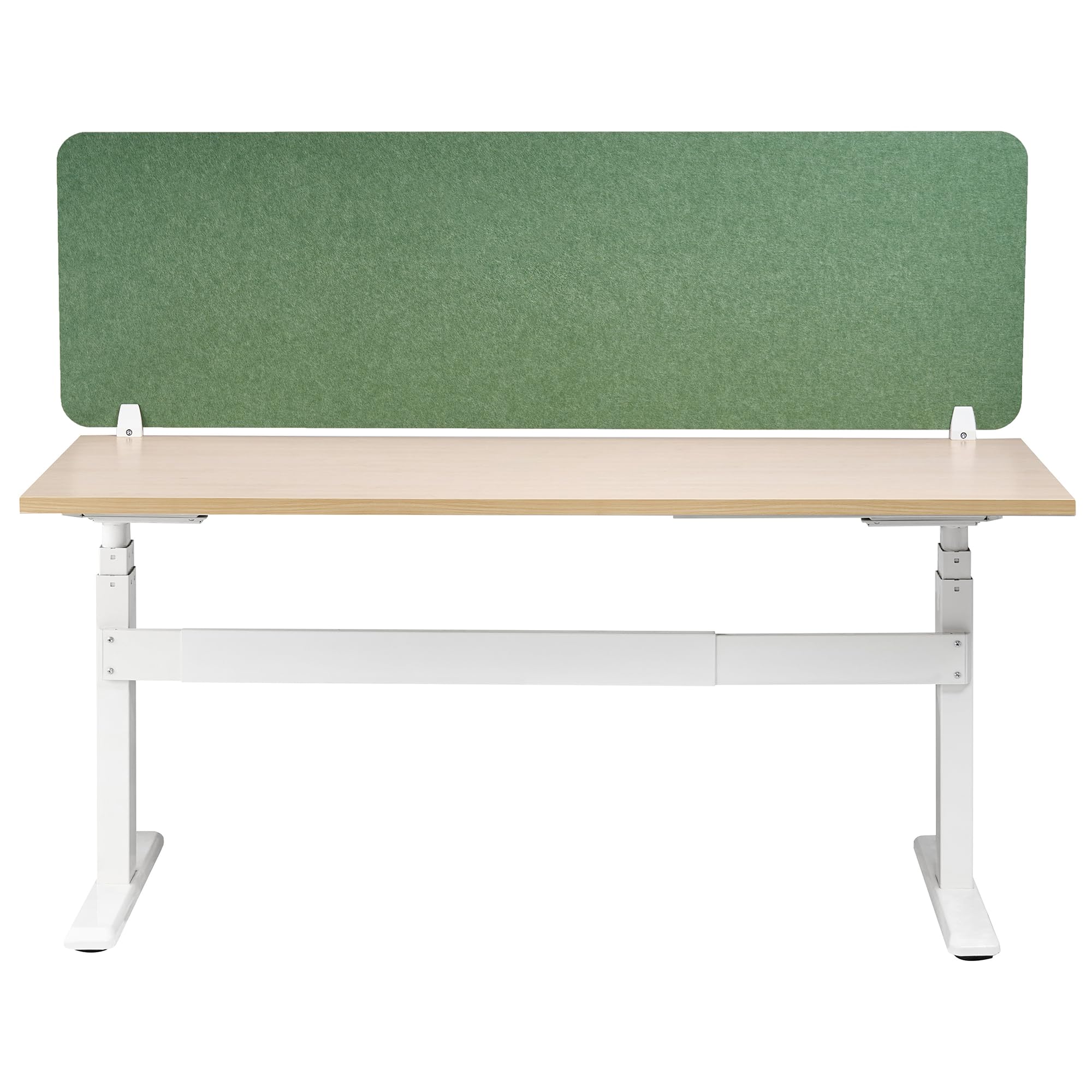 Beliani Séparateur de Bureau en Pet Acoustique Recouvert de Tissu 160 x 50 cm Vert Split