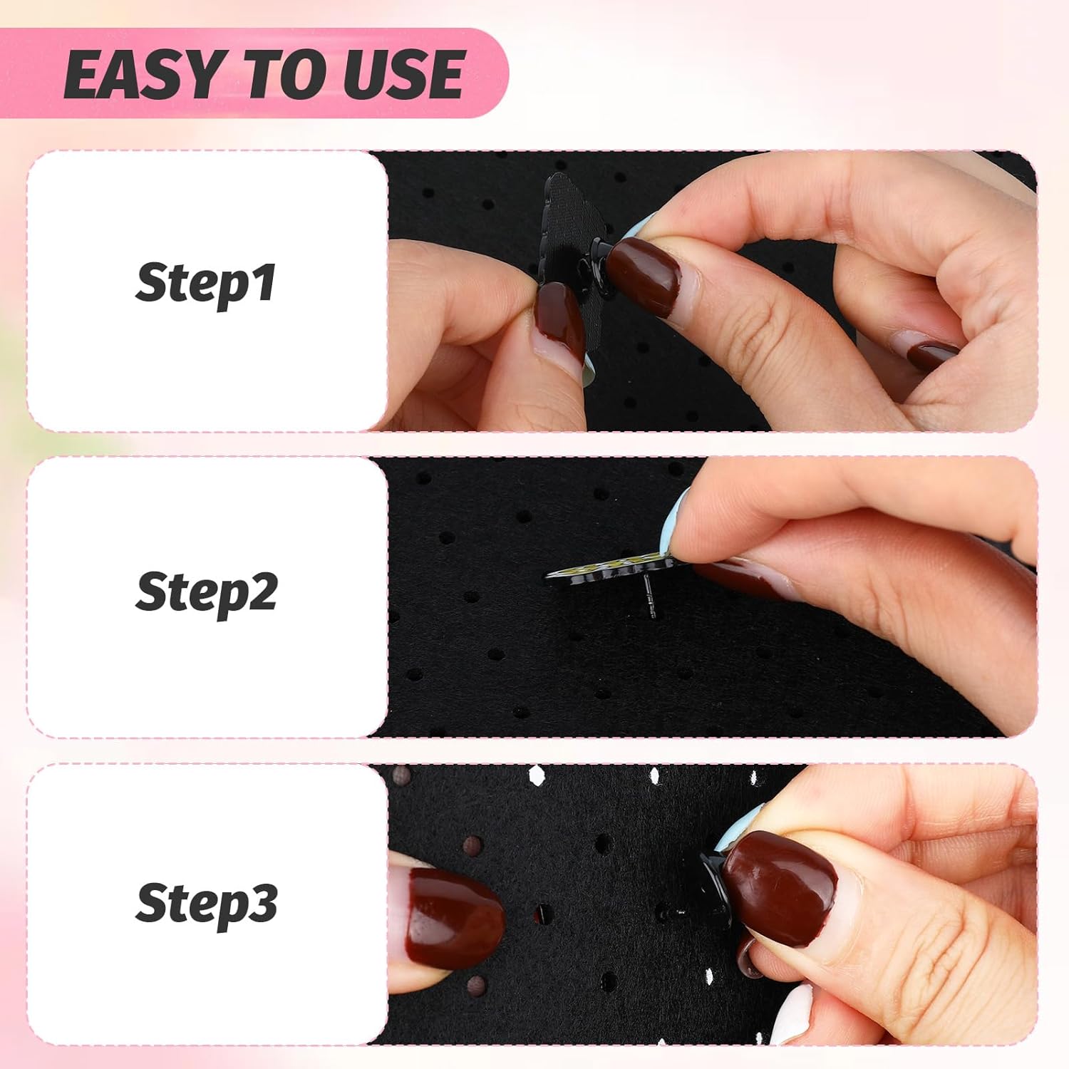 Pin Display Bag Enamel Pin Trading Book Collection Holder, Board with 8-Page Boards A5 Brooch Storage Bag Binder Organizer Case, for Badge Books Small Travel Album Collectors (Black Cover)