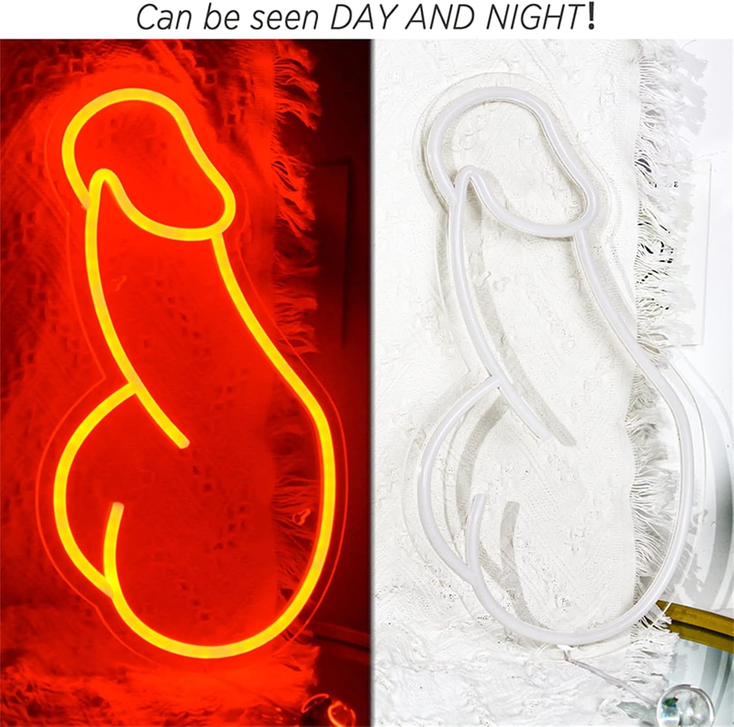 Neon Signs Man Neon Light Lamp Funny Night Light for Wall Decor USB Powered with Switch Room Bedroom Home Sex Decoration,B