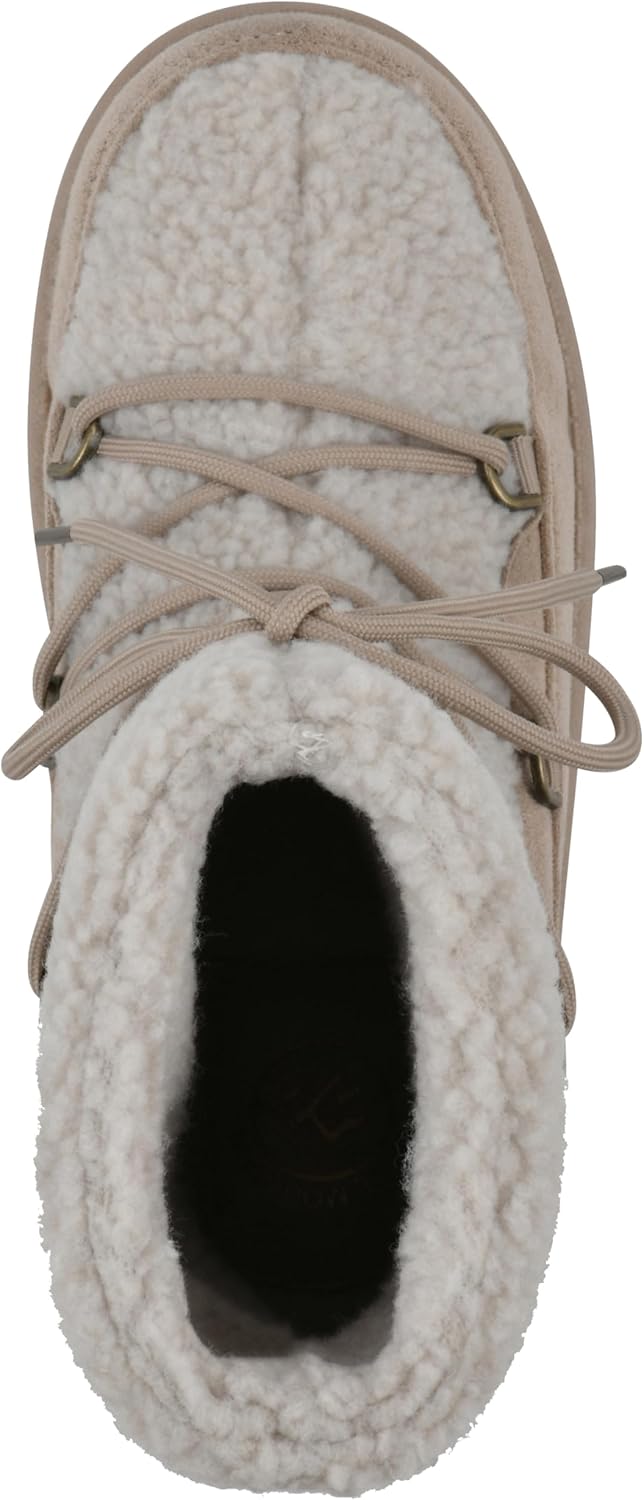 White Mountain Women's Isador Faux Sherpa Lace-Up Boot