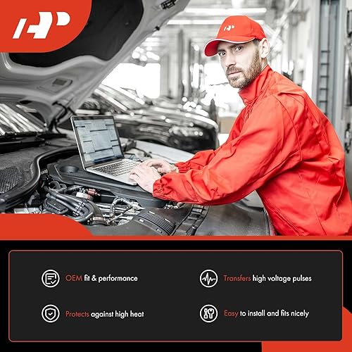 Miniatura 2 de A-Premium Juego de 7 cables de bujía de encendido compatibles con Toyota Land Cruiser 1981-1987 L6 4.2L